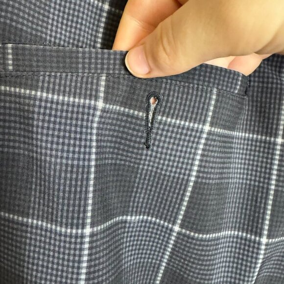 Roundtree & York Performance Grey Plaid Men's Golf Shorts O20 - Picture 4 of 5